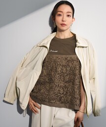 リボンエンブロイダリー レイヤードキャミソール