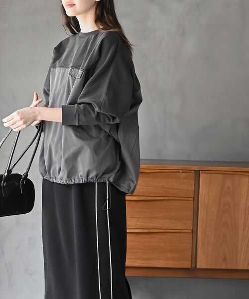 rps(アールピーエス)の「ピグメント裏毛ドルマンドロストプルオーバー(スウェット・レディース・ブルー/パープル/ブラック・フリー)」の5枚目の写真