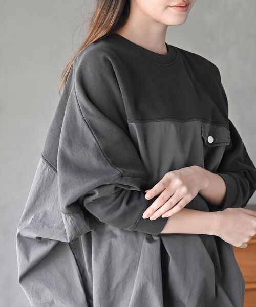 rps(アールピーエス)の「ピグメント裏毛ドルマンドロストプルオーバー(スウェット・レディース・ブルー/パープル/ブラック・フリー)」の9枚目の写真