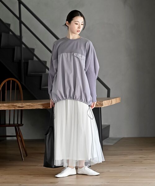 rps(アールピーエス)の「ピグメント裏毛ドルマンドロストプルオーバー(スウェット・レディース・ブルー/パープル/ブラック・フリー)」の12枚目の写真