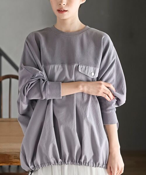 rps(アールピーエス)の「ピグメント裏毛ドルマンドロストプルオーバー(スウェット・レディース・ブルー/パープル/ブラック・フリー)」の16枚目の写真