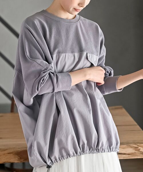 rps(アールピーエス)の「ピグメント裏毛ドルマンドロストプルオーバー(スウェット・レディース・ブルー/パープル/ブラック・フリー)」の18枚目の写真