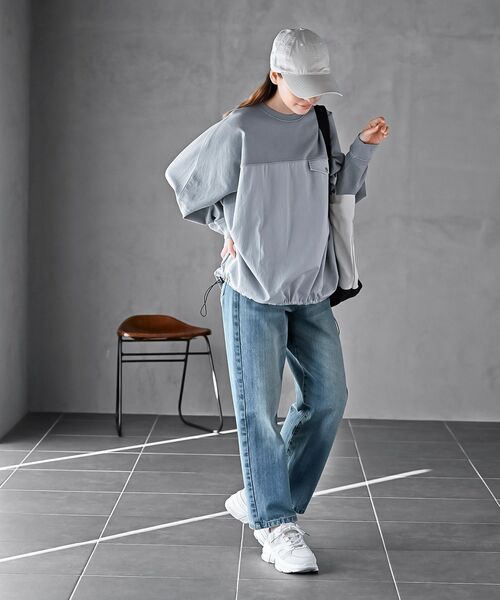 rps(アールピーエス)の「ピグメント裏毛ドルマンドロストプルオーバー(スウェット・レディース・ブルー/パープル/ブラック・フリー)」の19枚目の写真