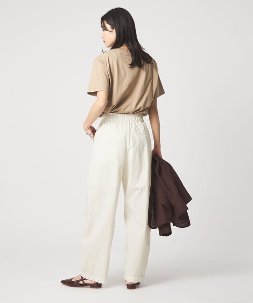 green label relaxing（グリーンレーベルリラクシング）の「［size SHORTあり］イージー カーブ パンツ オフホワイト ウォッシャブル（その他パンツ・レディース・オフホワイト・SHORT/36/38）」の3枚目の写真