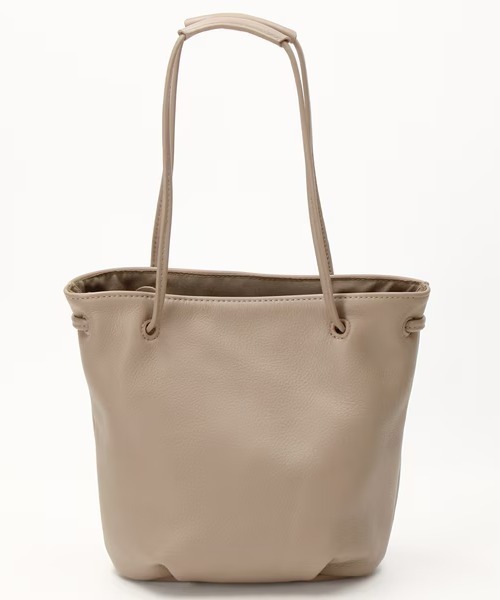 CACHELLIE（カシェリエ）の「LEATHER 2WAY TOTE（ショルダーバッグ・レディース・グレイッシュベージュ/ブラック・FREE）」の2枚目の写真