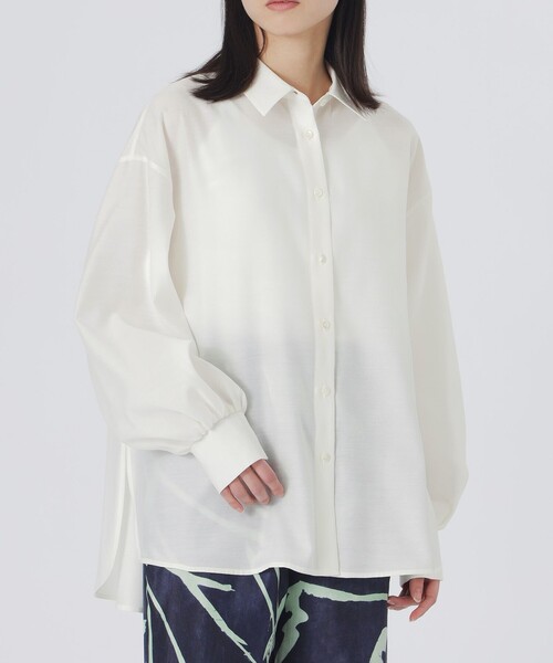 LOVELESS（ラブレス）の「バックボタンオーバーシャツ（シャツ/ブラウス・レディース・オレンジ系その他3/ベージュ系その他3/オフホワイト・36）」の20枚目の写真