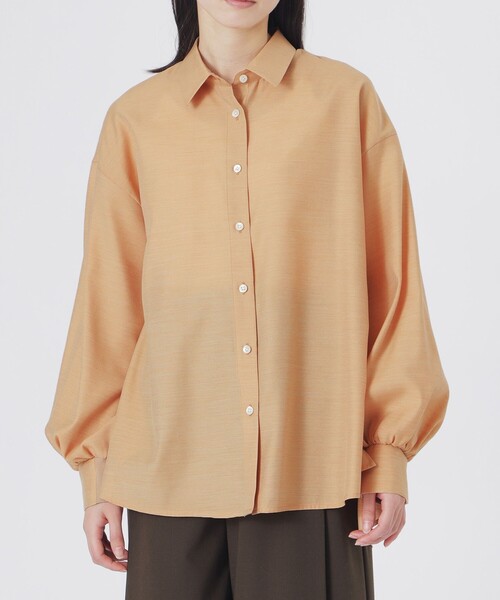LOVELESS（ラブレス）の「バックボタンオーバーシャツ（シャツ/ブラウス・レディース・オレンジ系その他3/ベージュ系その他3/オフホワイト・36）」の3枚目の写真