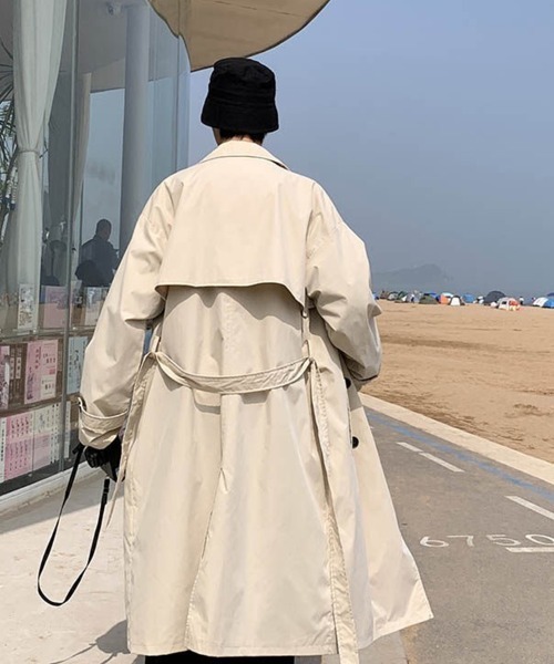 KELVIN(ケルヴァン)の「Modern Oversized Trench Coat モダン オーバーサイズ トレンチコート(トレンチコート・メンズ・ベージュ/ブラック・MEDIUM/LARGE)」の5枚目の写真
