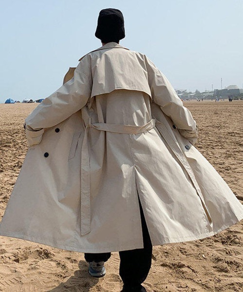 KELVIN(ケルヴァン)の「Modern Oversized Trench Coat モダン オーバーサイズ トレンチコート(トレンチコート・メンズ・ベージュ/ブラック・MEDIUM/LARGE)」の9枚目の写真