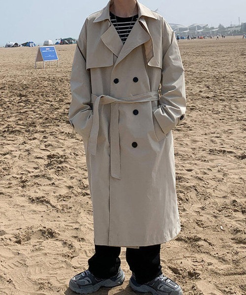KELVIN(ケルヴァン)の「Modern Oversized Trench Coat モダン オーバーサイズ トレンチコート(トレンチコート・メンズ・ベージュ/ブラック・MEDIUM/LARGE)」の14枚目の写真