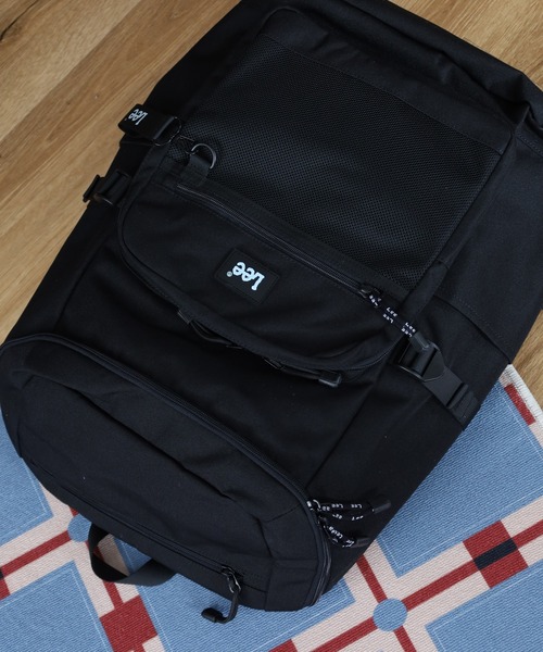 Lee(リー)の「LEEポリメッシュP付BOXDパック(バックパック/リュック・メンズ・ブラック系・FREE)」の1枚目の写真