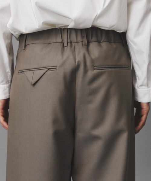 PUBLIC TOKYO(パブリックトウキョウ)の「【再入荷なし】Daily Mohair Slacks /春服/ハリ感/ワンタック/ワイドパンツ(スラックス・メンズ・ストライプ/グレイッシュベージュ・L/M/S)」の21枚目の写真
