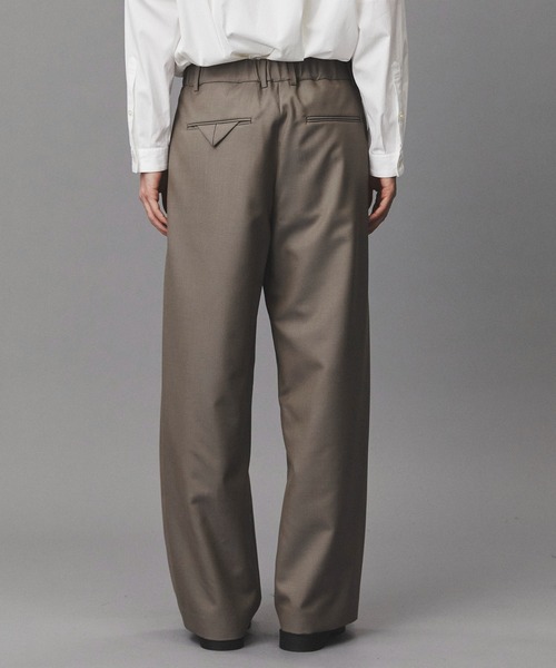 PUBLIC TOKYO(パブリックトウキョウ)の「【再入荷なし】Daily Mohair Slacks /春服/ハリ感/ワンタック/ワイドパンツ(スラックス・メンズ・ストライプ/グレイッシュベージュ・L/M/S)」の17枚目の写真