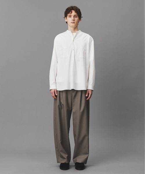 PUBLIC TOKYO(パブリックトウキョウ)の「【再入荷なし】Daily Mohair Slacks /春服/ハリ感/ワンタック/ワイドパンツ(スラックス・メンズ・ストライプ/グレイッシュベージュ・L/M/S)」の22枚目の写真