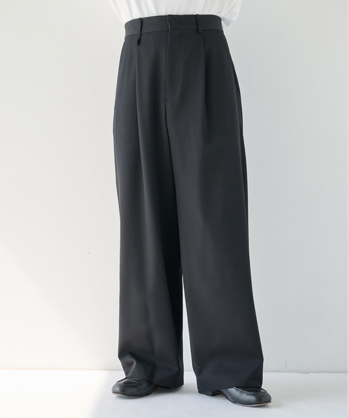 PUBLIC TOKYO(パブリックトウキョウ)の「【26秋新作】High Daily Curve Slacks(スラックス・メンズ・ストライプ/グレイッシュベージュ/チェック/ブラック・L/M/S)」の17枚目の写真