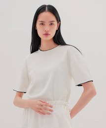 DRESSLAVE | bicolor half sleeve tee(バイカラーハーフスリーブティー)(ニット/セーター)