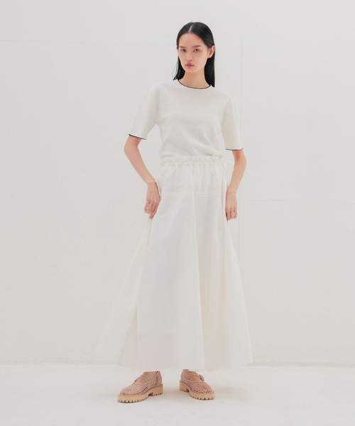 DRESSLAVE（ドレスレイブ）の「bicolor half sleeve tee(バイカラーハーフスリーブティー)（ニット/セーター・レディース・ネイビー/ホワイト・38）」の8枚目の写真