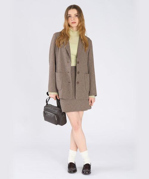 To b. by agnes b.（トゥービーバイアニエスベー）の「ミックスツイード ラップスカート（スカート・レディース・ベージュ・40/38/36）」の7枚目の写真