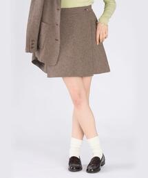 To b. by agnes b. | ミックスツイード ラップスカート(スカート)