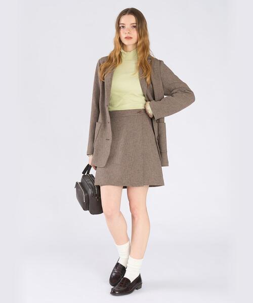 To b. by agnes b.（トゥービーバイアニエスベー）の「ミックスツイード ラップスカート（スカート・レディース・ベージュ・40/38/36）」の6枚目の写真