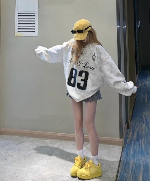 FUNdaysion(ファンデイション)の「プリントルーズスウェット(Tシャツ/カットソー・レディース・ライトグレー・M)」の15枚目の写真
