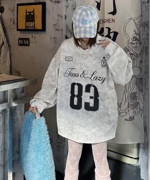 FUNdaysion(ファンデイション)の「プリントルーズスウェット(Tシャツ/カットソー・レディース・ライトグレー・M)」の5枚目の写真