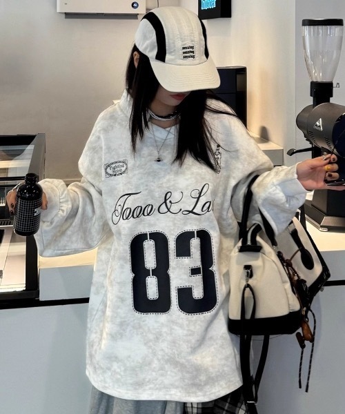 FUNdaysion(ファンデイション)の「プリントルーズスウェット(Tシャツ/カットソー・レディース・ライトグレー・M)」の14枚目の写真