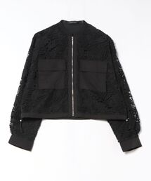 QUEENS COURT（クイーンズコート）の「ボタニカルレースブルゾン≪手洗い可能≫（ブルゾン）」