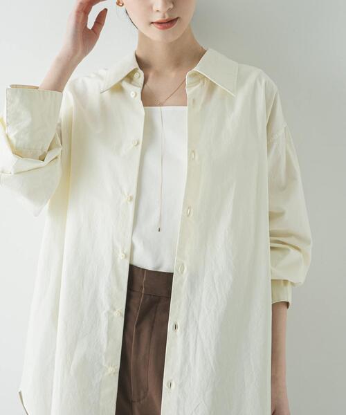 URBAN RESEARCH(アーバンリサーチ)の「ガーメントダイコットンオーバーシャツ(シャツ/ブラウス・レディース・ブルー系その他/ピンク/ホワイト系その他・FREE)」の5枚目の写真