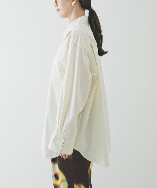 URBAN RESEARCH（アーバンリサーチ）の「ガーメントダイコットンオーバーシャツ（シャツ/ブラウス・レディース・ブルー系その他/ピンク/ホワイト系その他・FREE）」の6枚目の写真