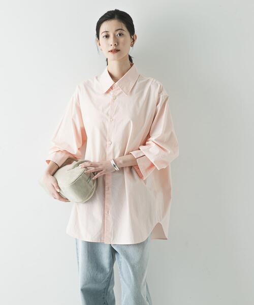URBAN RESEARCH（アーバンリサーチ）の「ガーメントダイコットンオーバーシャツ（シャツ/ブラウス・レディース・ブルー系その他/ピンク/ホワイト系その他・FREE）」の15枚目の写真