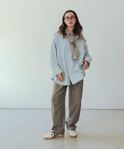 URBAN RESEARCH（アーバンリサーチ）の「ガーメントダイコットンオーバーシャツ（シャツ/ブラウス・レディース・ブルー系その他/ピンク/ホワイト系その他・FREE）」の20枚目の写真