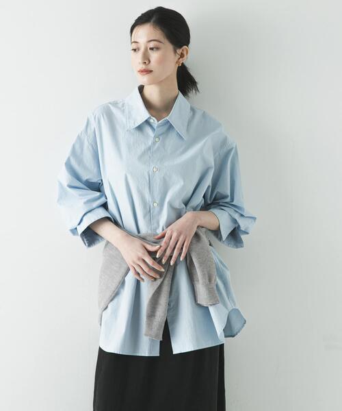 URBAN RESEARCH(アーバンリサーチ)の「ガーメントダイコットンオーバーシャツ(シャツ/ブラウス・レディース・ブルー系その他/ピンク/ホワイト系その他・FREE)」の22枚目の写真