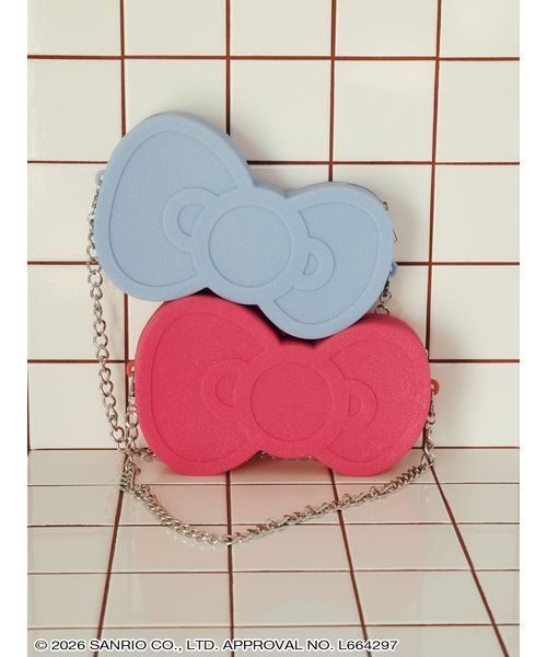 sanrio house(サンリオハウス)の「ハローキティ シリコンリボンバッグ(ハンドバッグ・レディース・ライトピンク/ライトブルー/ピンク・F)」の10枚目の写真