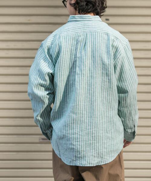 FORK&SPOON(フォークアンドスプーン)の「FORK&SPOON フレンチリネンロングスリーブシャツ(シャツ/ブラウス・メンズ・イエロー系その他/グリーン系その他・4/5)」の5枚目の写真