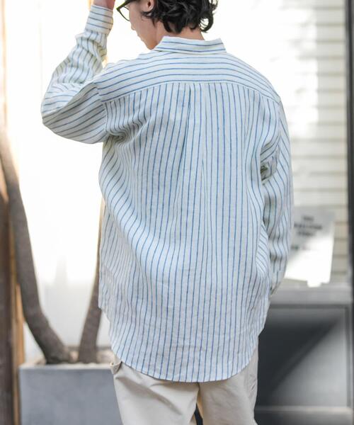 FORK&SPOON(フォークアンドスプーン)の「FORK&SPOON フレンチリネンロングスリーブシャツ(シャツ/ブラウス・メンズ・イエロー系その他/グリーン系その他・4/5)」の13枚目の写真