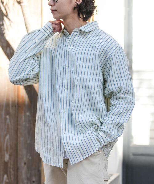 FORK&SPOON(フォークアンドスプーン)の「FORK&SPOON フレンチリネンロングスリーブシャツ(シャツ/ブラウス・メンズ・イエロー系その他/グリーン系その他・4/5)」の14枚目の写真