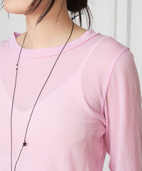 IENA LA BOUCLE(イエナラブークル)の「TOURNON /トゥルノン COTTON GEORGETTE C/N プルオーバー 26SSCS033(Tシャツ/カットソー・レディース・レッド/グリーン・FREE)」の8枚目の写真