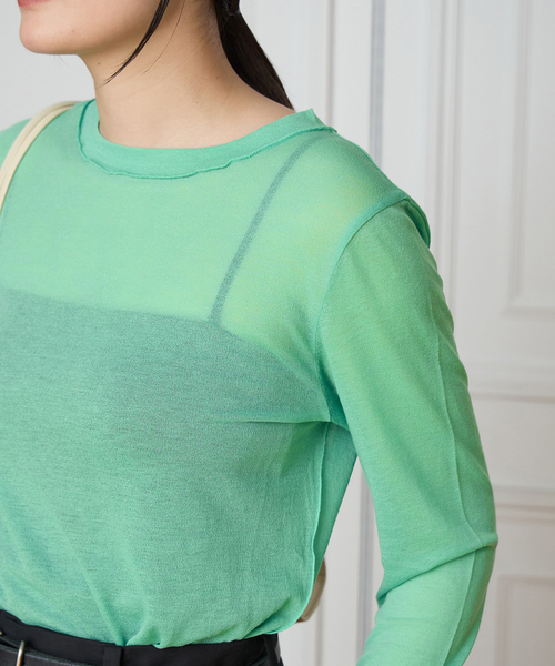 IENA LA BOUCLE(イエナラブークル)の「TOURNON /トゥルノン COTTON GEORGETTE C/N プルオーバー 26SSCS033(Tシャツ/カットソー・レディース・レッド/グリーン・FREE)」の17枚目の写真