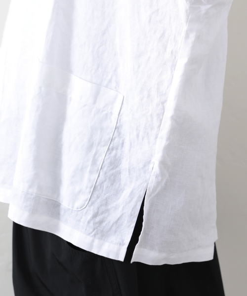 JOURNAL STANDARD LUXE（ジャーナルスタンダード　ラックス）の「リネンワッシャー スキッパーシャツ（シャツ/ブラウス・レディース・ホワイト/ブラック・FREE）」の21枚目の写真