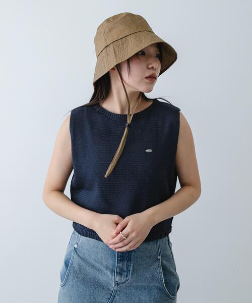 SENSE OF PLACE by URBAN RESEARCH(センスオブプレイスバイアーバンリサーチ)の「UVダウンブリムハット(ハット・レディース・ブラック/アイボリー/カーキ・ONE)」の6枚目の写真