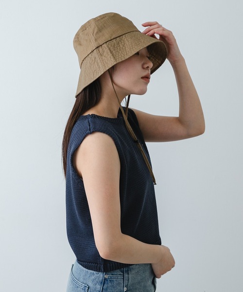 SENSE OF PLACE by URBAN RESEARCH(センスオブプレイスバイアーバンリサーチ)の「UVダウンブリムハット(ハット・レディース・ブラック/アイボリー/カーキ・ONE)」の3枚目の写真