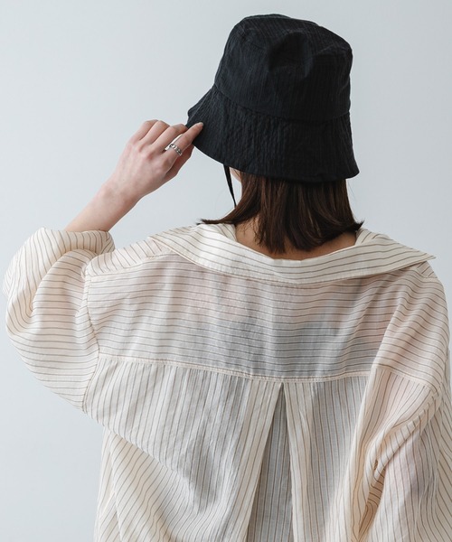 SENSE OF PLACE by URBAN RESEARCH(センスオブプレイスバイアーバンリサーチ)の「UVダウンブリムハット(ハット・レディース・ブラック/アイボリー/カーキ・ONE)」の10枚目の写真