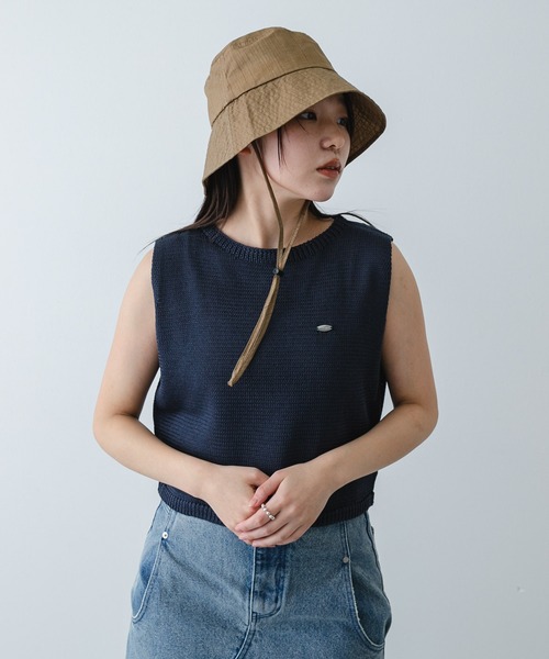 SENSE OF PLACE by URBAN RESEARCH(センスオブプレイスバイアーバンリサーチ)の「UVダウンブリムハット(ハット・レディース・ブラック/アイボリー/カーキ・ONE)」の13枚目の写真