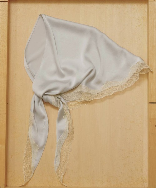 TODAYFUL(トゥデイフル)の「TODAYFUL Sati n Lace Scarf サテンレーススカーフ/12611027(バンダナ/スカーフ・レディース・ミント/アイボリー・ONE SIZE)」の12枚目の写真
