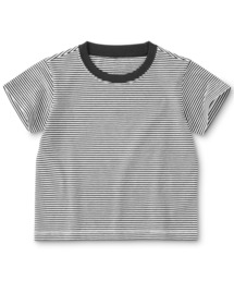 無印良品 | ベビー あたまするっと 綿天竺編みクルーネック半袖Tシャツ ボーダー(Tシャツ/カットソー)
