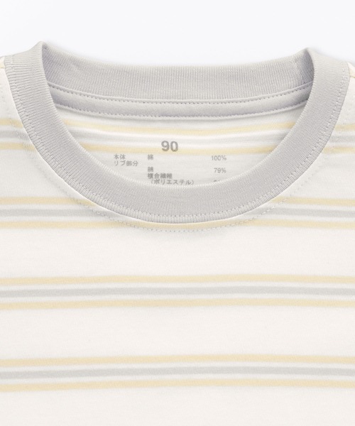 無印良品(ムジルシリョウヒン)の「ベビー あたまするっと 綿天竺編みクルーネック半袖Tシャツ ボーダー(Tシャツ/カットソー・キッズ・ブラック系/ブルー系/ピンク系/ホワイト系/ブルー系1・80/90/100)」の18枚目の写真