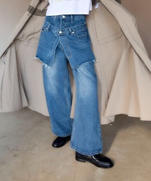 Cepica（セピカ）の「スカートレイヤードデニムPT（デニムパンツ）」