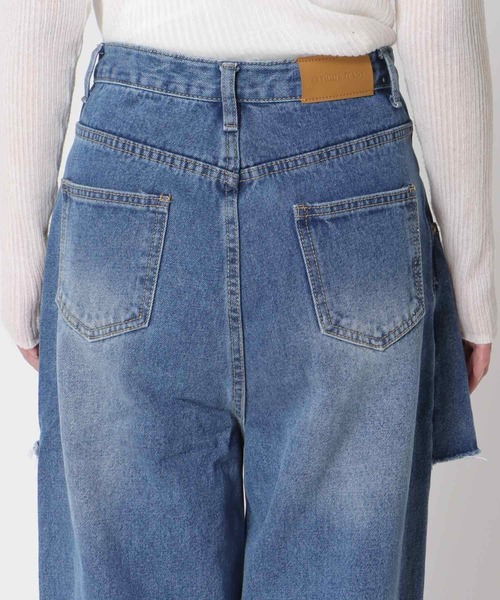 Cepica（セピカ）の「スカートレイヤードデニムPT（デニムパンツ・レディース・ブルー・FREE）」の12枚目の写真