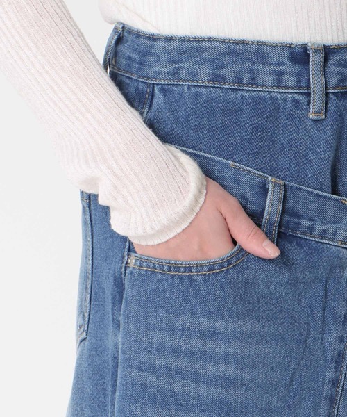 Cepica（セピカ）の「スカートレイヤードデニムPT（デニムパンツ・レディース・ブルー・FREE）」の14枚目の写真